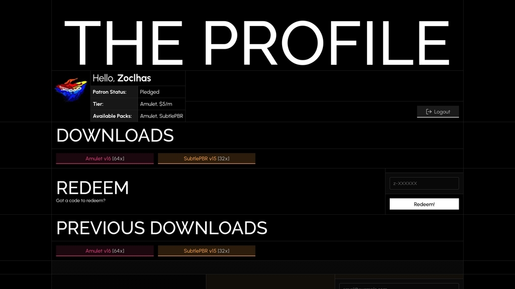 Profile page of zaura.net